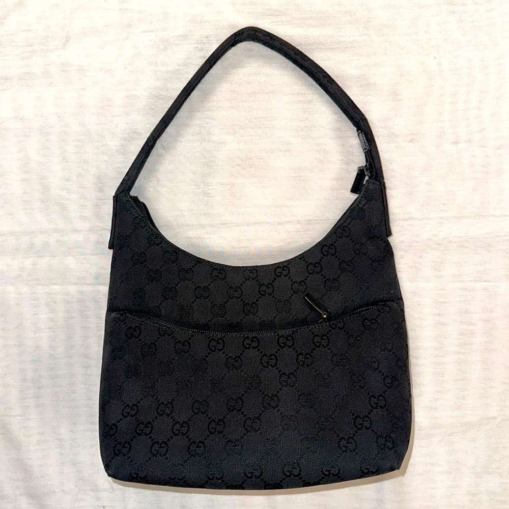 Authentic Gucci Small Black Hobo Bag